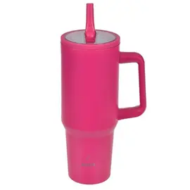 Gotë termike me dorezë ngjyrë rozë me pipë 1200 ml