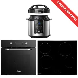 Set Furre MIDEA MO 659 TD BK Incaso 60 cm + Pianure MIDEA MC-6F6004R242 Incaso 60 cm + Multicooker Midea MY-CS6037WPB 6L 1000W