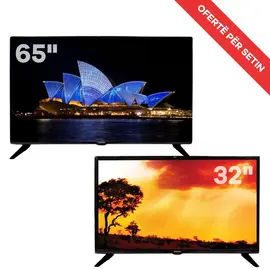 Set TV Hoobart 65" 4K Ultra HD Google TV 65MCU620ANDT + TV Hoobart 32" HD Smart Android 32MC620ANDT