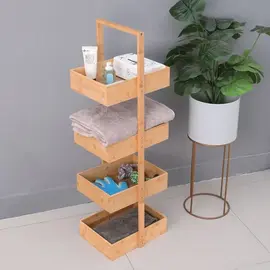 Organizuese me 4 rafte bamboo 98x32x24