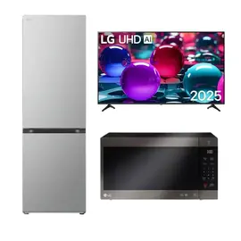 Set Frigorifer LG GBV21L0EPY 344 L + TV 43″ LG 43UA73003LA.AEUQ LED 4K UHD Smart+ Mikrovale LG MH6042D Smart Inverter