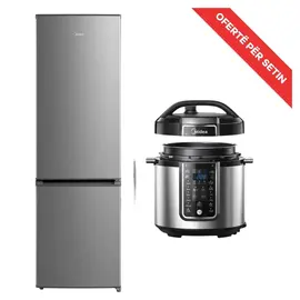 Set Frigorifer MIDEA Normal MDRB380FGE02A 270 L Inox + Multicooker Midea MY-CS6037WPB 6L 1000W
