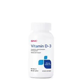 GNC Vitaminë D-3 1000 IU (25 mcg) – 180 Kapsula