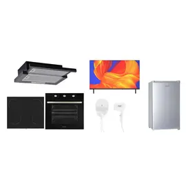 Set Furre 71L Felsen + Pianure Qeramike Felsen + Aspirator 60cm Felsen + Frigorifer Minibar 80L Felsen + TV 32" Felsen + Tharese Flokesh Adler