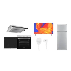 Set Furre 71L Felsen + Pianure Qeramike + Aspirator Inox 60cm + Frigorifer 206L Felsen + TV 32" Felsen + Tharese Flokesh Adler