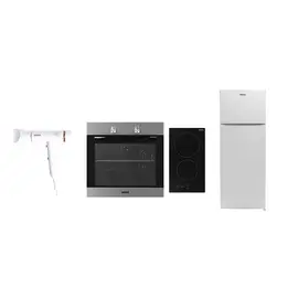 Set Furre 62L Vivax + Pianure Qeramike 2 Zona Vivax + Frigorifer 204L Vivax + Tharese Flokesh 1600W Vivax