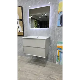 Mobilje Banjo PVC 80cm + Lavaman 80cm + Pasqyre LED 80x70cm