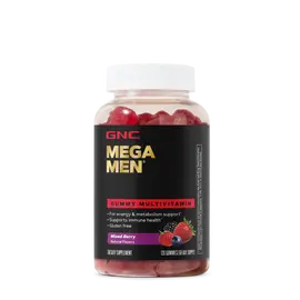 GNC Mega Men Gummy Multivitamin Mixed Berry pa sheqer