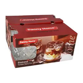 Gotë Whisky me Rrotullim Diamanti 4 Copë 320 ml