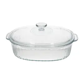 Tavë Pjekje me Kapak Ovale Qelq 2.8L