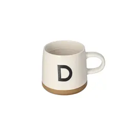 Filxhan Porcelani i Pikturuar me Dorë Shkronja D 420 ml