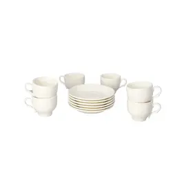 Filxhan Çaji Set 6 Copë 6x6.5x12 cm 80 ml Porcelan