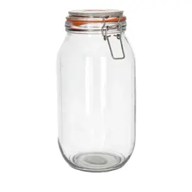 Kavanoz Konservimi Xham Transparent me Kapak Metalik