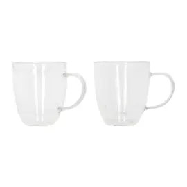 Filxhan Kafeje Dopio Qelq me Dorezë 2 Copë 80 ml 9.2x6.2x7 cm