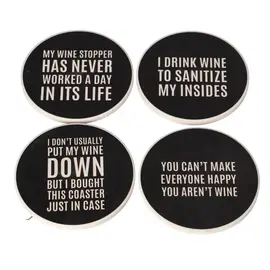 Coaster Set Rreth Porcelan