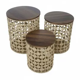 Set Tavoline Mesi Darla me Dizajn Dekorativ