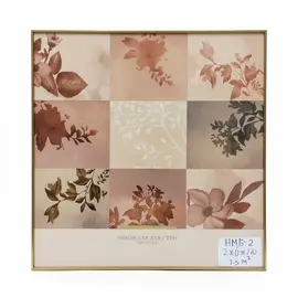 Kornizë Dekorative me Print Floral PS me Efekt Ari 80x80 cm