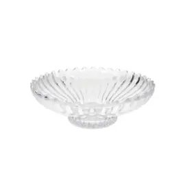 Pjatë Frutash e Sheshtë Rrethore Kristali