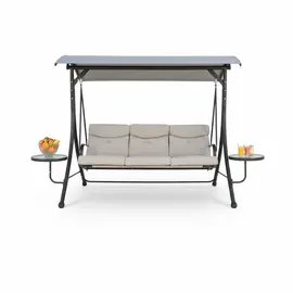 Lëkundëse për ambient të jashtëm me tendë dhe tavolina anësore