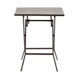 Tavolinë Woody palosëse me efekt druri për ambiente të jashtme dhe të brendshme