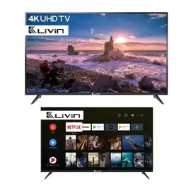 Set TV 55" Livin LV5525SCJ Led 4K UHD Smart Android Frameless + TV 32" Livin LV3225SCJ Led HD Smart Android