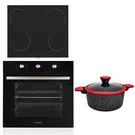 Set Furre Felsen 71L A me Ventilim + Pianure Felsen 60cm Qeramike 4 Vatra + Tenxhere Casserole Granite 24cm