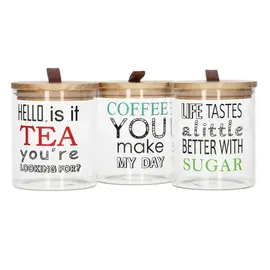 Kavanoz Konservimi / Set 3 cope / 750ml / 10*12.7cm / Qelq - Kapak Bambu / Hello Tea