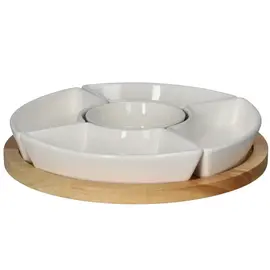 Pjatë Servirje Bamboo dhe 5 pjata / 20.5 cm