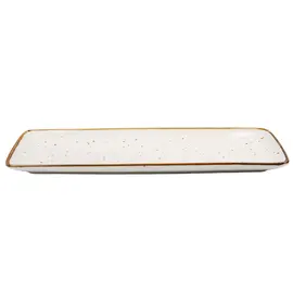 Pjate / 36cm / Bardhe - Gold / Porcelan / Katrore