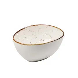 Tas i vogel / 14cm / Bardhe - Gold / Porcelan