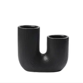 Vazo Dekorative forme U/ 19*7*17cm / Gri