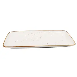 Pjate / 31cm / Bardhe - Gold / Porcelan / Katrore