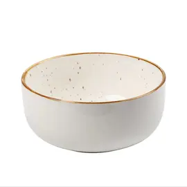 Tas i vogel / 12.5cm / Bardhe - Gold / Porcelan