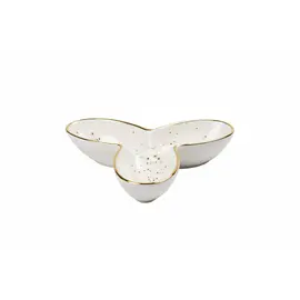 Pjate per qerasje / 18cm / Bardhe - Gold / Porcelan