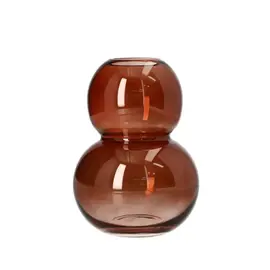 Vazo Dekorative / 6x19x14 cm / Qelq Kafe