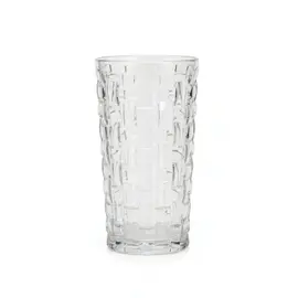 Danny Home Gote Glass 315ml (Set 6) – Gotë Qelqi Transparente me Model Gjeometrik