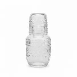 Shishe Whiskey Qelqi me Kapak, Dizajn Vintage me Reliev Lulesh