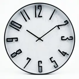 Ore muri rrethore me kornizë gold dhe numra 3D të zinj