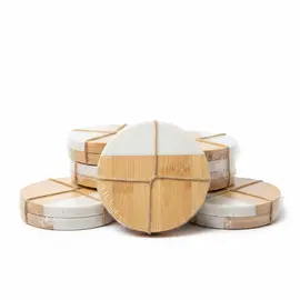 Set Nënshkruese Gotash Rrethore 10 cm – Mermer & Dru, Dizajn Dyngjyrësh