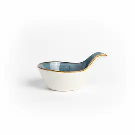 Tas me bisht / Blu - Gold / Porcelan