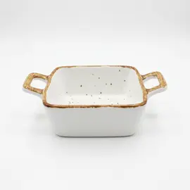Pjate e thelle / 11cm / Bardhe - Gold / Porcelan / Katrore