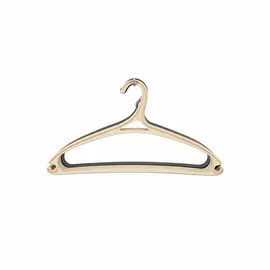 YIMENG Varëse Rrobash Plastike, Set 10 Copë, Dyngjyrëshe (E zezë & Bezhe)