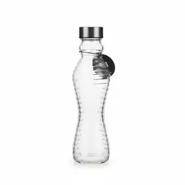 Shishe Qelqi 500ml me Tap Metalike, Dizajn Horizontal Transparente