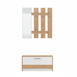 Mobilje Korridori Remini - Wood/White