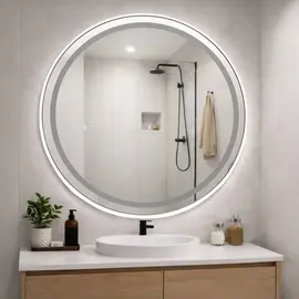 Pasqyre Tualeti / e Bardhe/ Rrethore