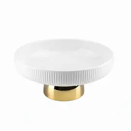 Pjate Dekorative / Bardhe - Gold / L