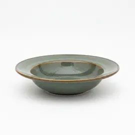 Tas Porcelani 18 cm me Brendësi të Glazuar Jeshile me Pika