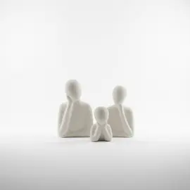 Vazo Dekorative / Set 3 cop / L : 12.5x7.5x18cm / M : 12x7.5x16cm / S : 7.5x5.6cm / Qeramik