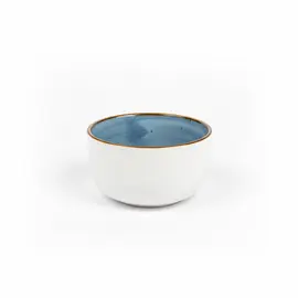 Tas I vogel / 9x9x5cm / Porcelan / Bardhe me Fushe Blu