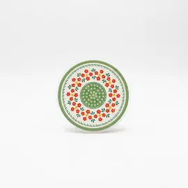 Coaster set / 10cm / Rreth / Porcelan / Reth me pika me ngjyra